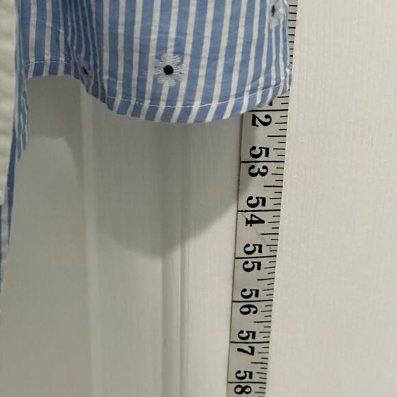 Loft wrap, dress floral stripe, nautical size large new lined - Picture 11 of 12